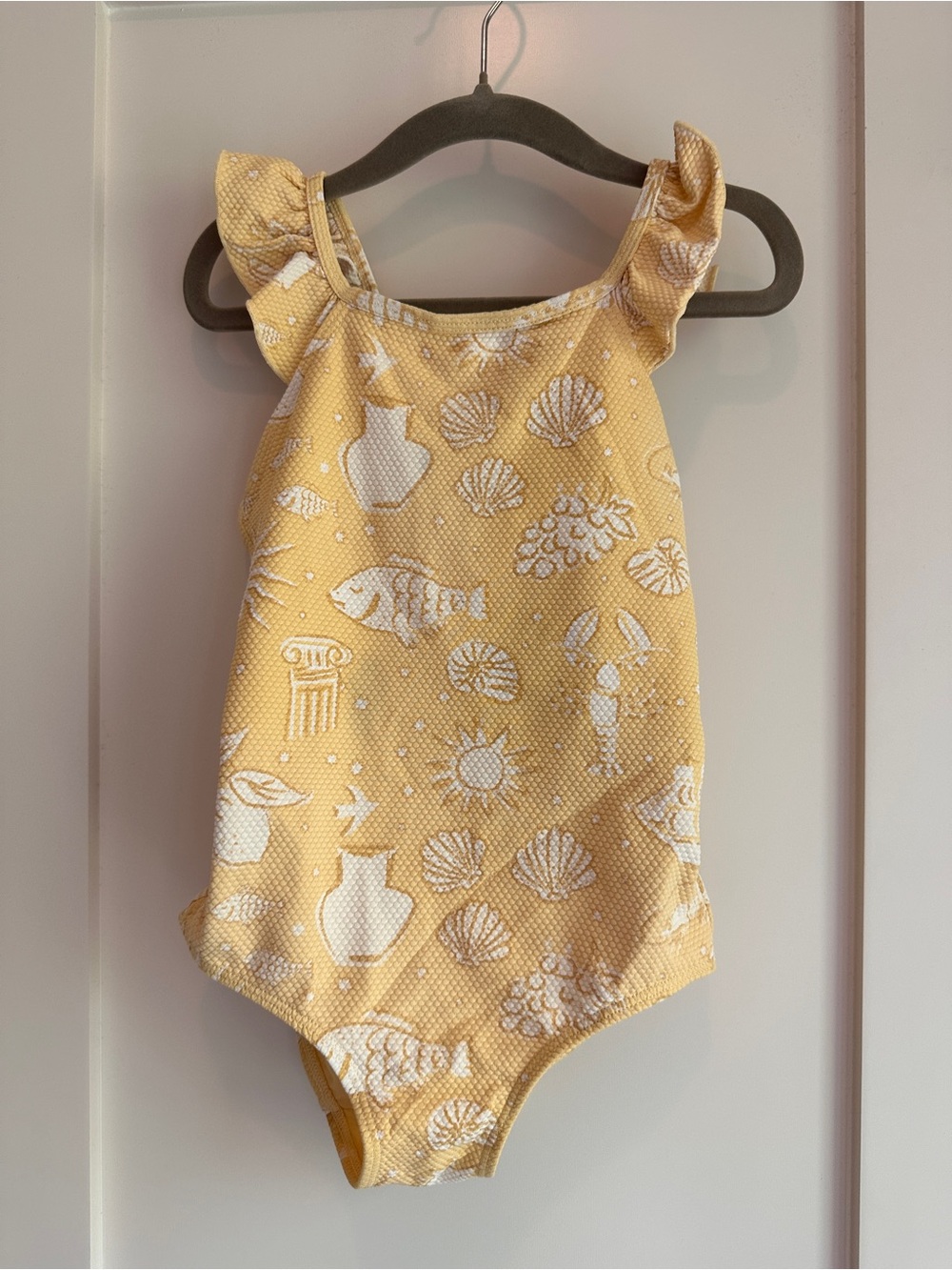 H&M Yellow Kids Swimwear with White Trim - Size 5T/6